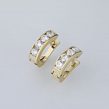 Серьги из желтого золота с бриллиантами (изготовление)