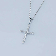 Подвеска из белого золота (изготовление) с бриллиантами