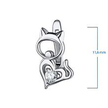 Серьги из серебра (изготовление) с бриллиантом