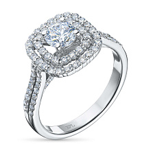 Кольцо из белого золота c бриллиантами