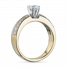 Кольцо из комбинированного золота с бриллиантами (изготовление)