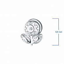 Пусеты из серебра с бриллиантами (изготовление)