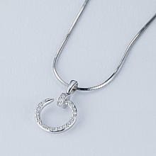 Подвеска из белого золота c бриллиантами