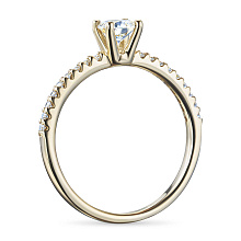 Кольцо из желтого золота c бриллиантами