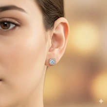 Пусеты из желтого золота c бриллиантами