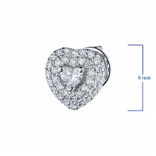 Пусеты из белого золота с бриллиантами (изготовление)