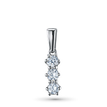 Подвеска из серебра c бриллиантами