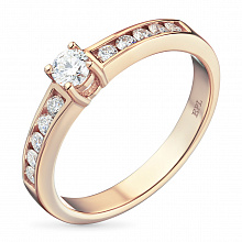 Кольцо из красного золота с бриллиантами (изготовление)