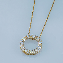 Подвеска из желтого золота c бриллиантами