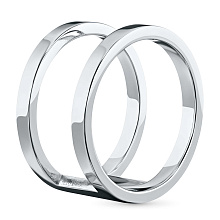 Обручальное кольцо из серебра с бриллиантом