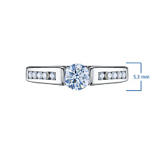 Кольцо из белого золота c бриллиантами