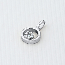 Подвеска из белого золота c бриллиантами