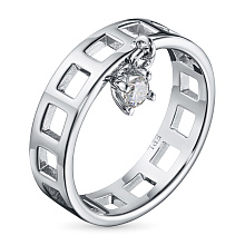 Обручальное кольцо из серебра (изготовление) с бриллиантом