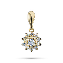 Подвеска из желтого золота c бриллиантами