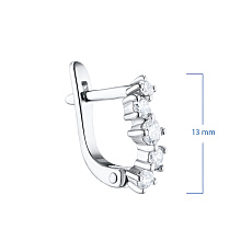 Серьги из белого золота c бриллиантами