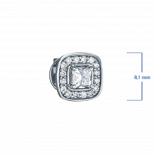 Пусеты из белого золота с бриллиантами (изготовление)