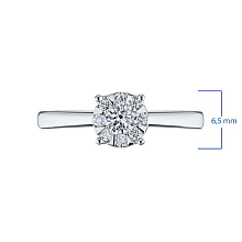 Кольцо из белого золота с бриллиантами (изготовление)