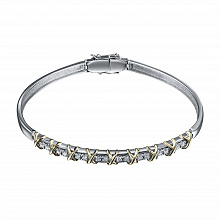 Браслет из комбинированного золота с бриллиантами (изготовление)