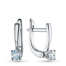 Серьги из белого золота с бриллиантами