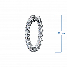 Серьги из белого золота с бриллиантами (изготовление)