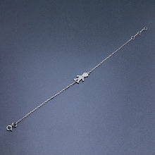 Браслет из серебра с бриллиантом