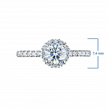 Кольцо из белого золота c бриллиантами