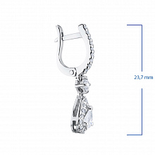 Серьги из белого золота с бриллиантами (изготовление)