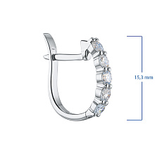 Серьги из серебра c бриллиантами
