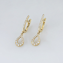 Серьги из желтого золота с бриллиантами (изготовление)