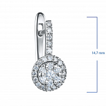 Серьги из белого золота с бриллиантами (изготовление)