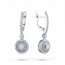 Серьги из белого золота с бриллиантами (изготовление)