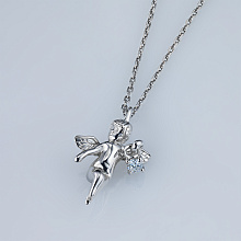 Подвеска из серебра с бриллиантом