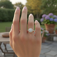 Кольцо из желтого золота c бриллиантами