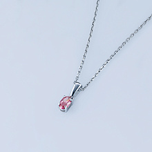 Классическая подвеска из белого золота с бриллиантом