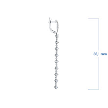 Серьги из белого золота c бриллиантами