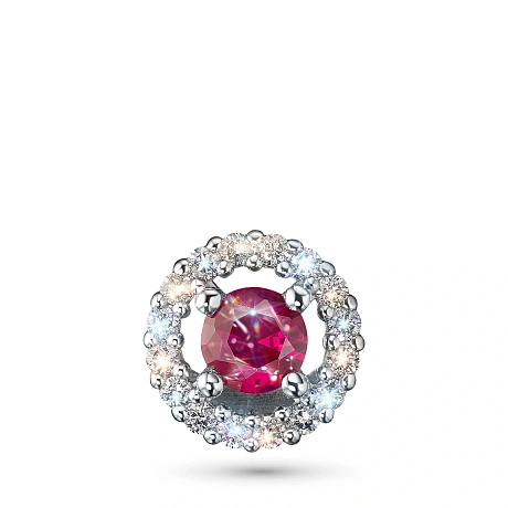 Подвеска из серебра с рубином