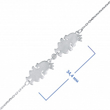 Браслет из серебра с бриллиантами (изготовление)