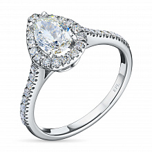 Кольцо из белого золота с бриллиантами (изготовление)