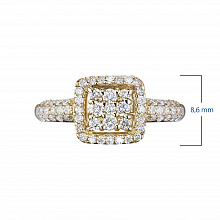 Кольцо из желтого золота с бриллиантами (изготовление)