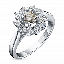 Кольцо из белого золота с бриллиантами (изготовление)