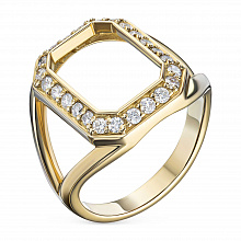 Кольцо из желтого золота с бриллиантами (изготовление)