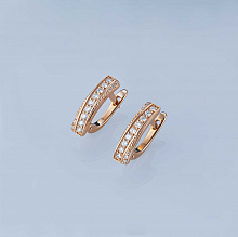 Серьги из красного золота с бриллиантами (изготовление)