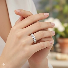 Кольцо из белого золота c бриллиантами выращенными