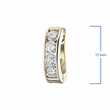 Серьги из желтого золота с бриллиантами (изготовление)