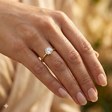 Кольцо из желтого золота с бриллиантом