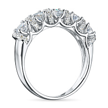 Классическое кольцо из белого золота c бриллиантами