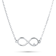 Колье из белого золота с бриллиантом