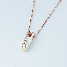 Подвеска из красного золота с бриллиантами (изготовление)