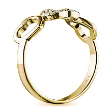 Кольцо из желтого золота с бриллиантами