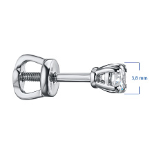 Пусеты из белого золота с бриллиантами